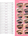 12Pcs/set Reusable Eyebrow Stencils & Drawing Guide