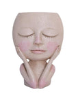 Girl's Face Flower Pot