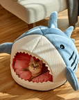 Enclosed Shark Cat Bed