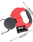 Auto Retractable Dual Dog leash