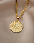 Astrological Sign Coin Necklace