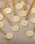 Astrological Sign Coin Necklace