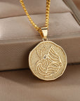 Astrological Sign Coin Necklace