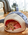 Enclosed Shark Cat Bed