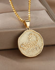 Astrological Sign Coin Necklace