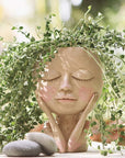 Girl's Face Flower Pot