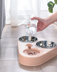 3 in 1 Pet Food Bowl with Automatic Water dispenser