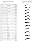 12Pcs/set Reusable Eyebrow Stencils & Drawing Guide