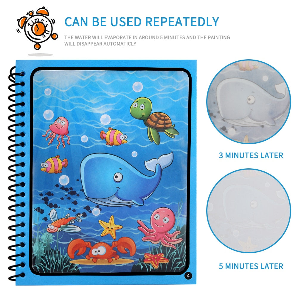 Reusable Magic Water Colouring Book