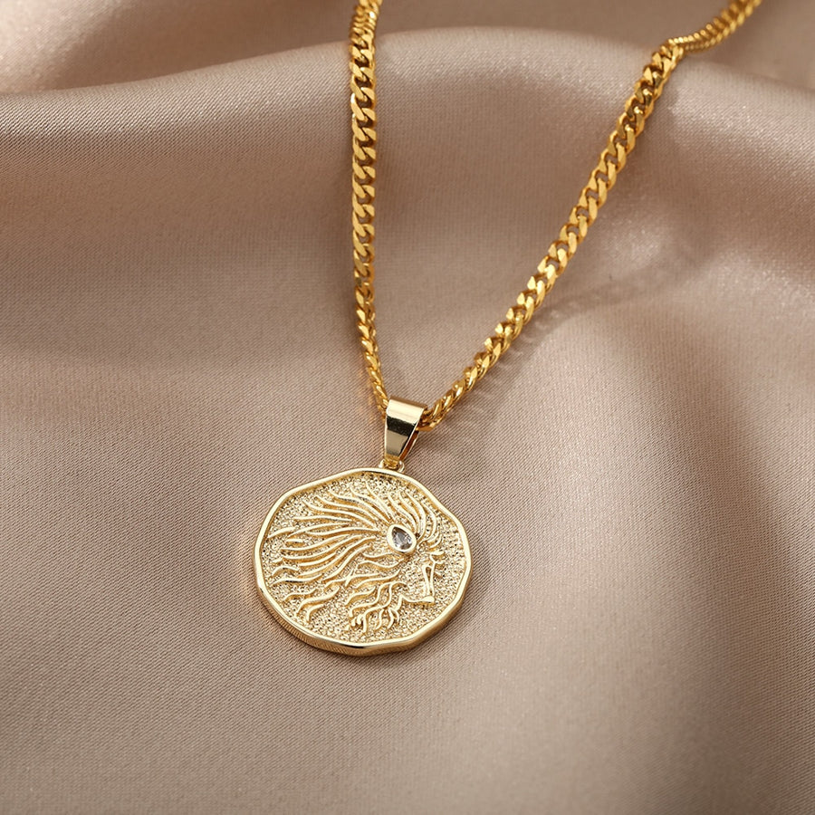Astrological Sign Coin Necklace